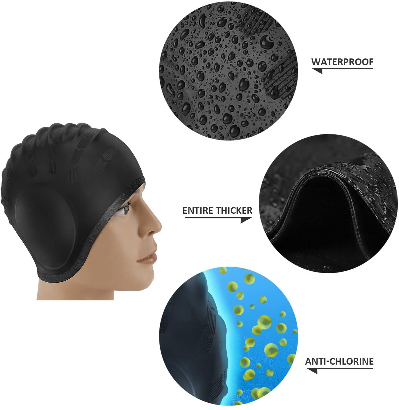Adults Swimming Caps Men Women - огляд і ціна Swim Hat Silicone