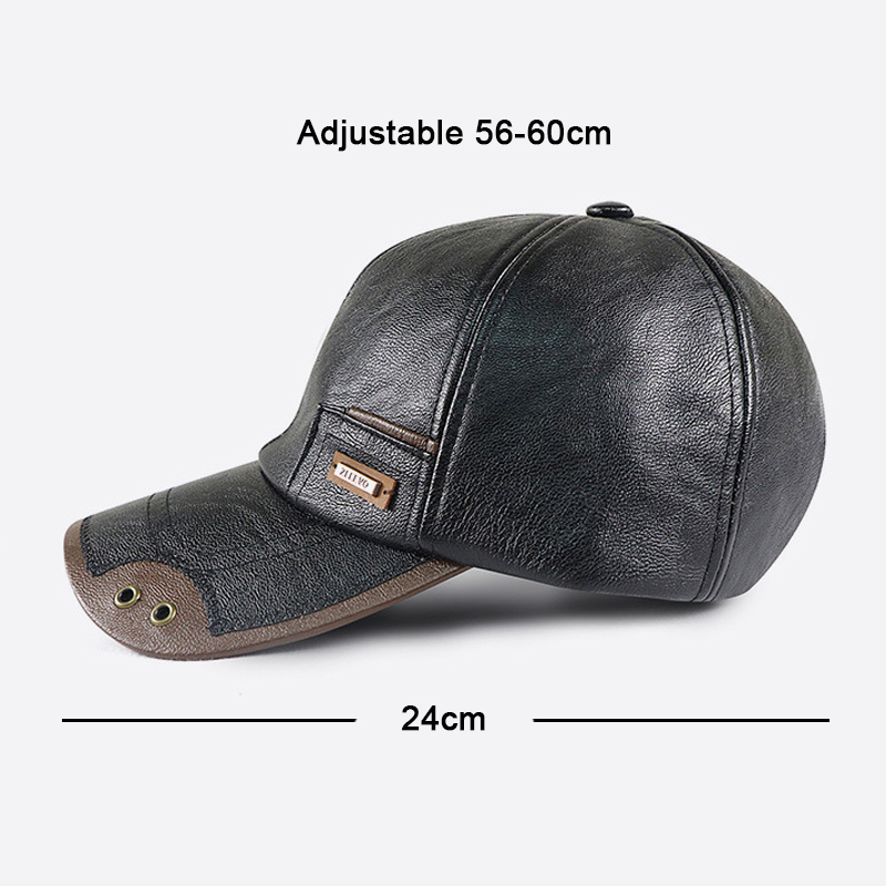 Retro PU Leather Baseball Cap  - огляд і ціна Baseball Cap Structured