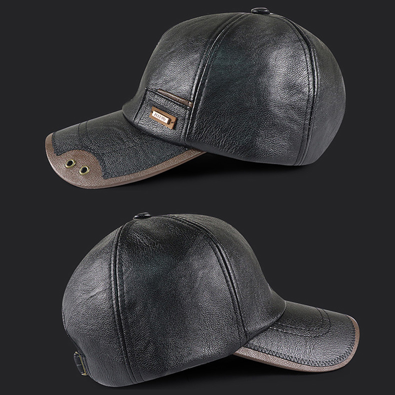 Retro PU Leather Baseball Cap  - огляд і ціна Baseball Cap Structured