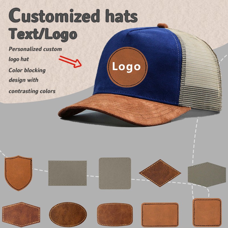 Leather Label Custom Logo Five - огляд і ціна Baseball Cap Structured
