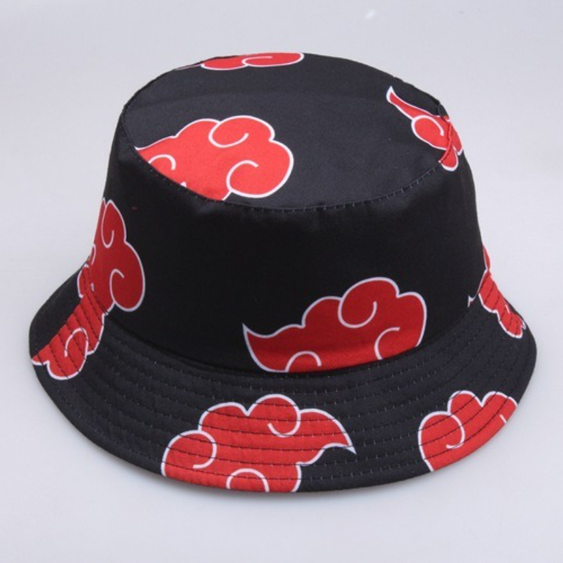 Red Cloud Print Cotton Bucket  - огляд і ціна Sun Hat Wide Brim