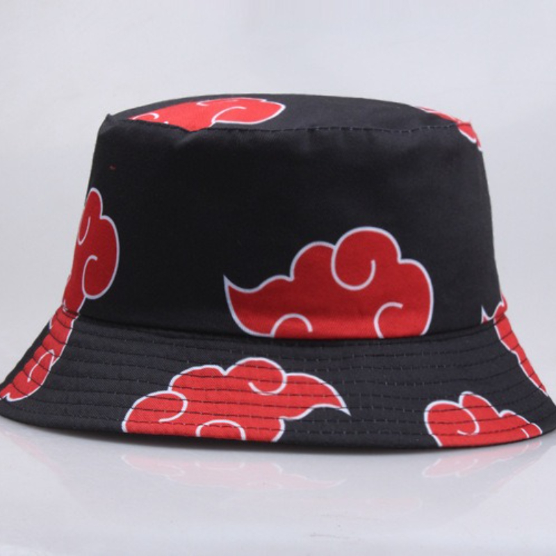 Red Cloud Print Cotton Bucket  - огляд і ціна Sun Hat Wide Brim