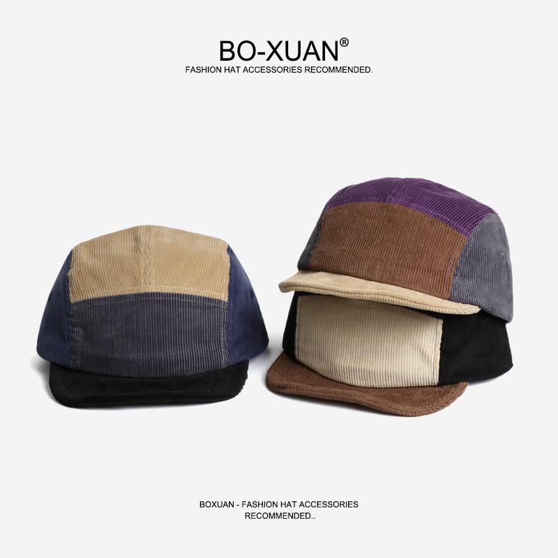 Retro Short-brimmed Corduroy B - огляд і ціна Corduroy Cap 5 Panel