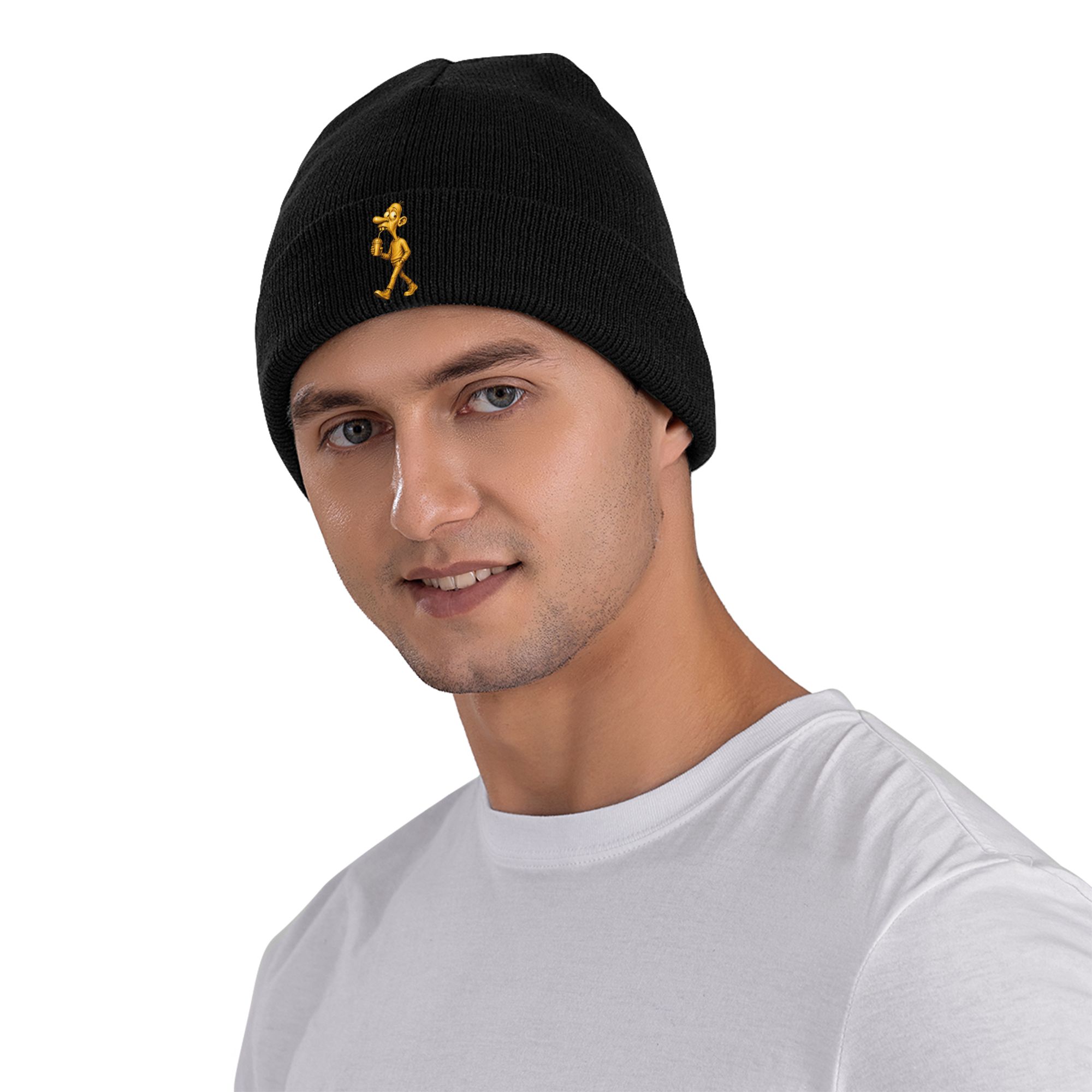 Golden Neegy Meme Funny Intern - огляд і ціна Beanie Cuffed Knit
