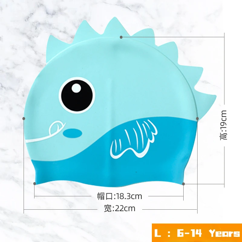 Cartoon Cute Fish Shark Silico - огляд і ціна Swim Hat Silicone