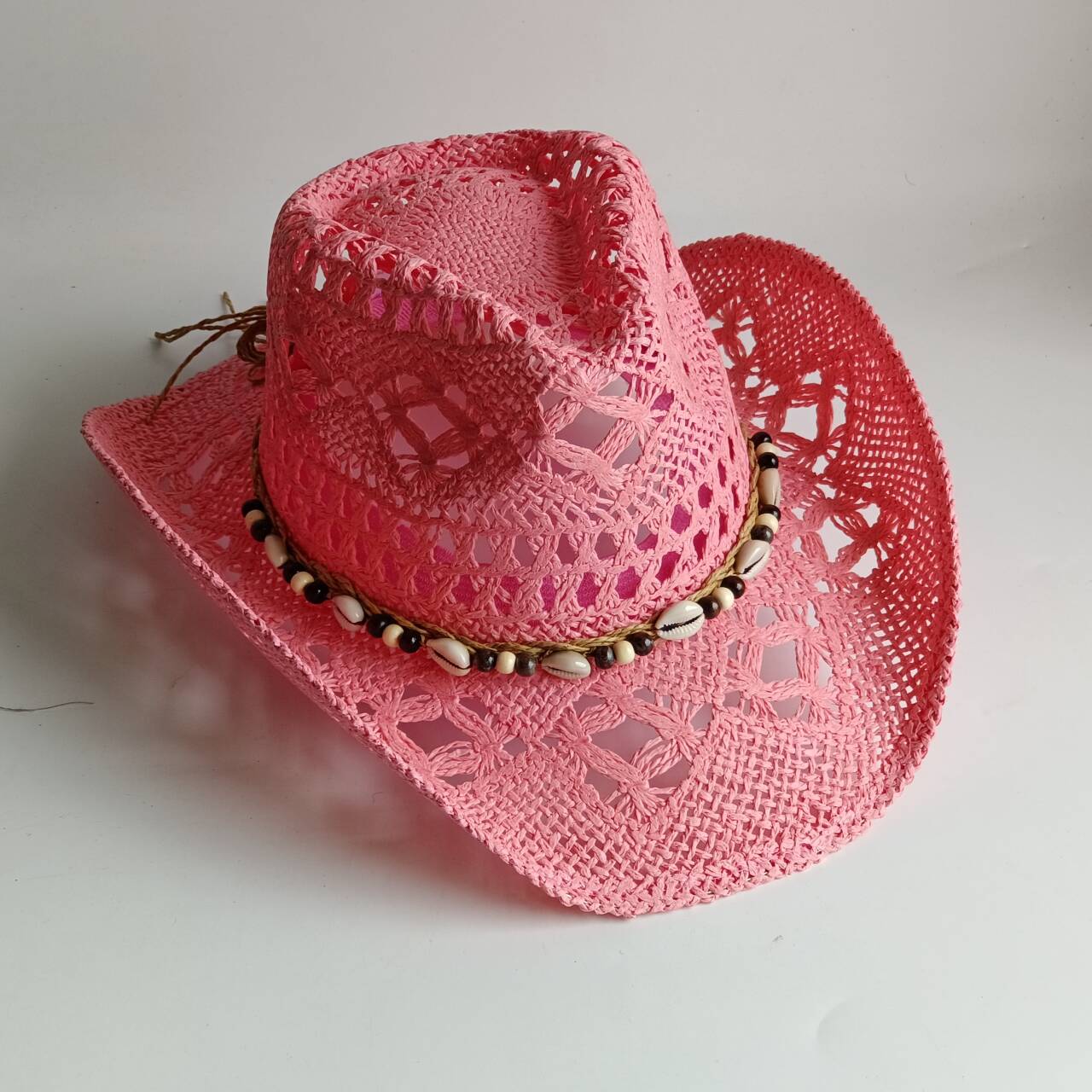 Pink Cowboy straw hat  hollow  - огляд і ціна Cowboy Hat Straw
